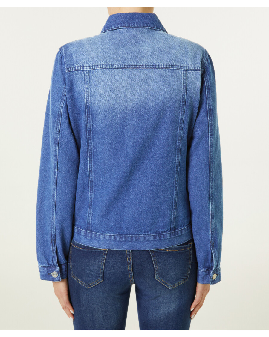 Jeansjacke mit Waschungseffekten
