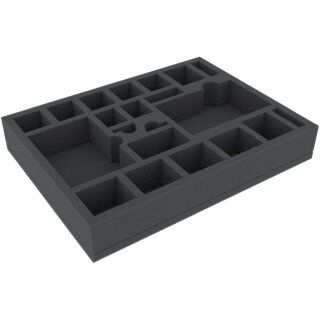 Feldherr 293mm x 219mm x 45mm Schaumstoffeinlage für Brettspiele mit 21 Fächern