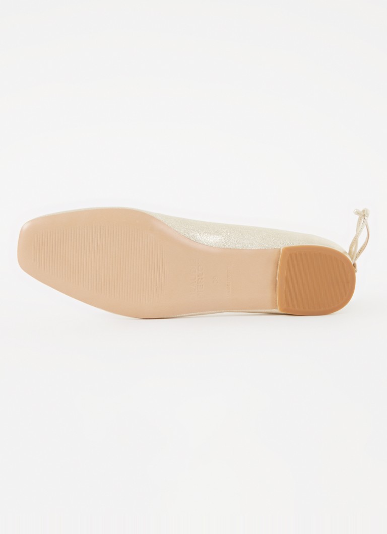 Claudie Pierlot Ballerina van geitenleer met metālisku apdari
