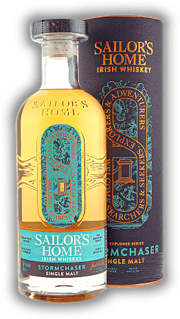 Sailor's Home Irish Single Malt Stormchaser Sailor's Home Irish Single Malt Stormchaser Ein aufregender, dreifach destillierter Irish Single Malt mit Einfluss von vier verschiedenen Fassarten. 0,7	 Liter - Vol 46%