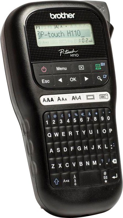 Brother P-touch H110 Etikettendrucker, (kompaktes Hand-Beschriftungsgerät inklusive QWERTZ-Tastatur)