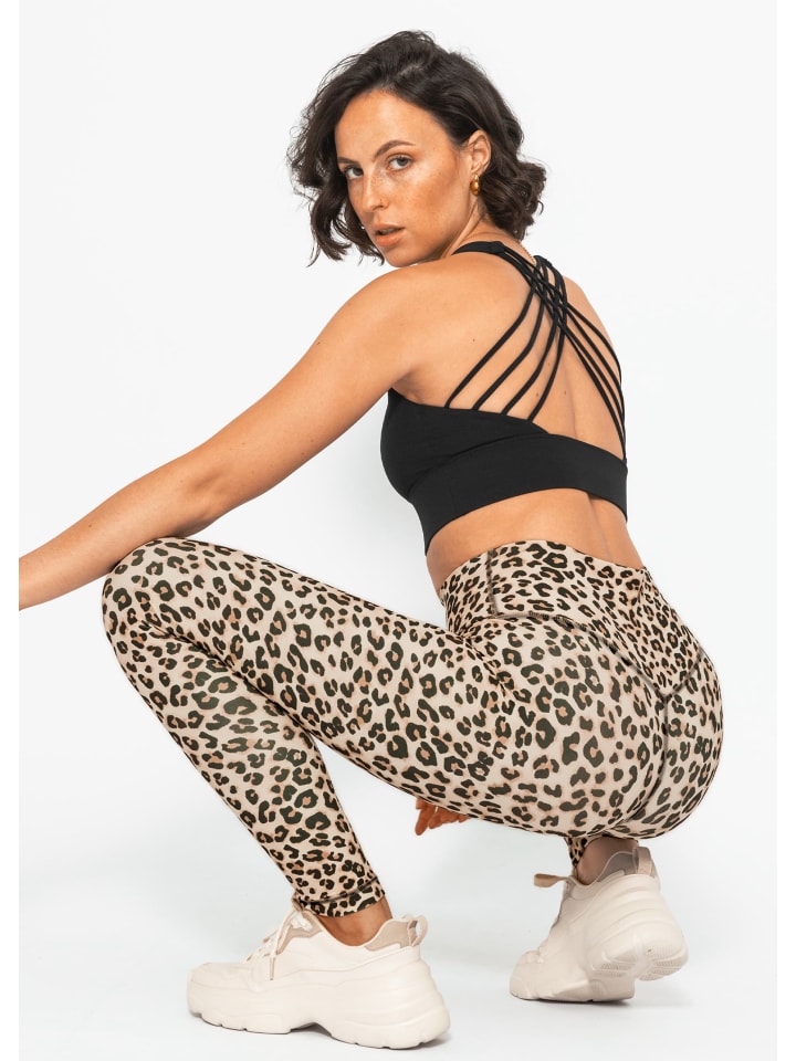 SASSYCLASSY High Waist Sportleggins in Beige günstig kaufen