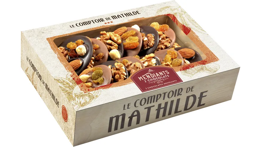Le Comptoir de Mathilde Schokolade Mendiant Kiste 200 g