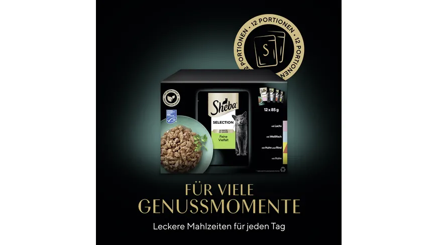 SHEBA® Selection in Sauce Feine Vielfalt Portionsbeutel 1020 g