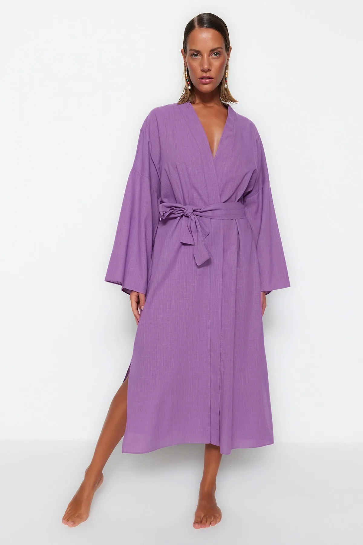 Trendyol Collection  Kimono & Kaftan - Lila - Relaxed Fit