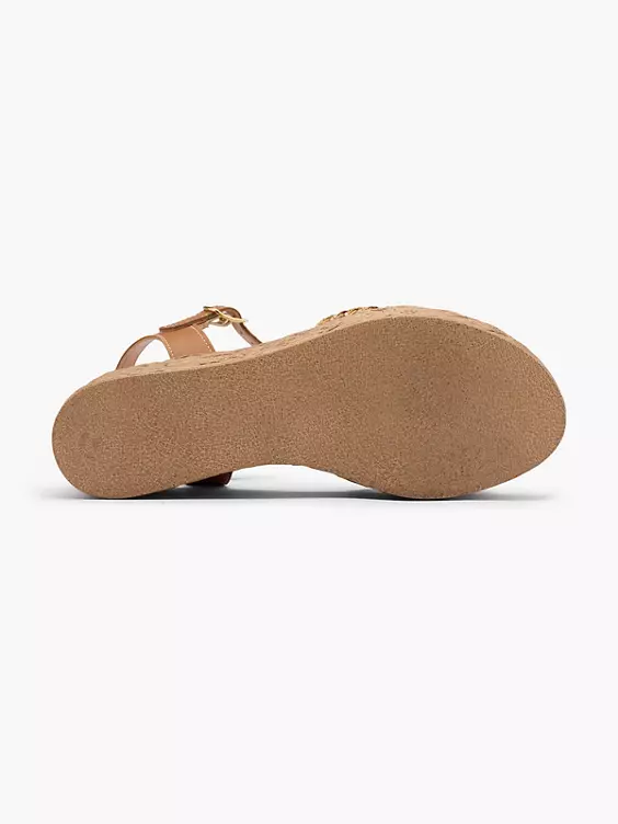 5th Avenue Leder Keilsandalette