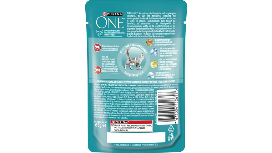 PURINA ONE Sterilcat mit Truthahn und grünen Bohnen Katzennassfutter 85 g