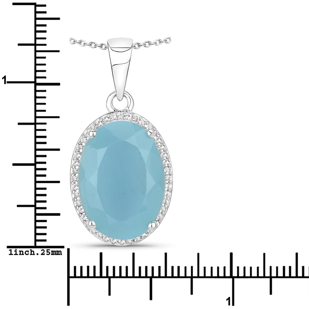 Rafaela Donata Chaîne Argent sterling Calcédoine (teinture) en Argent Bijoux