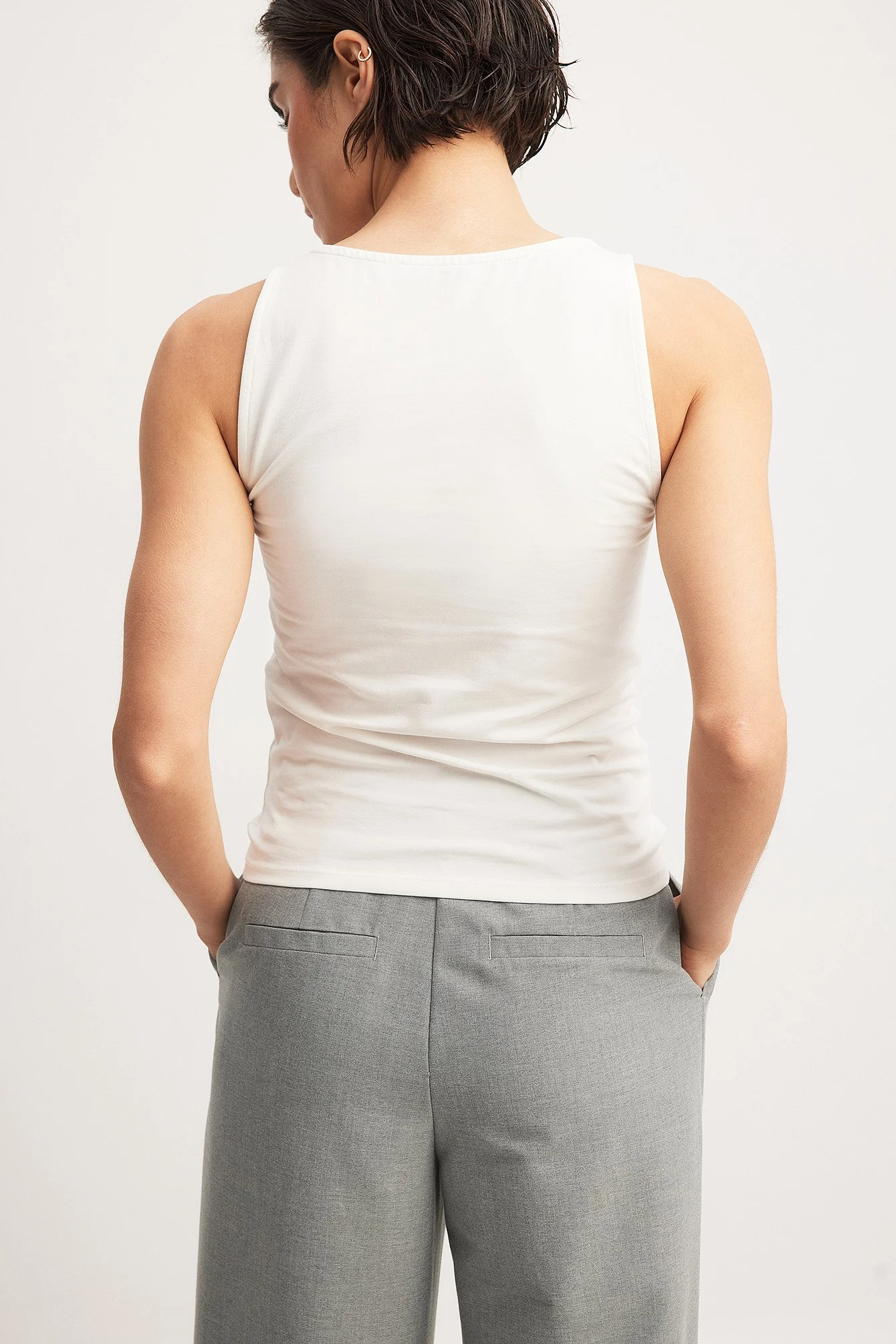 Tank-Top mit rundem Kragen