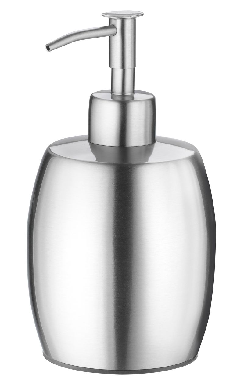 Weles AMARE Seifenspender Edelstahl bauchig - Antifingerprint Lack Silber