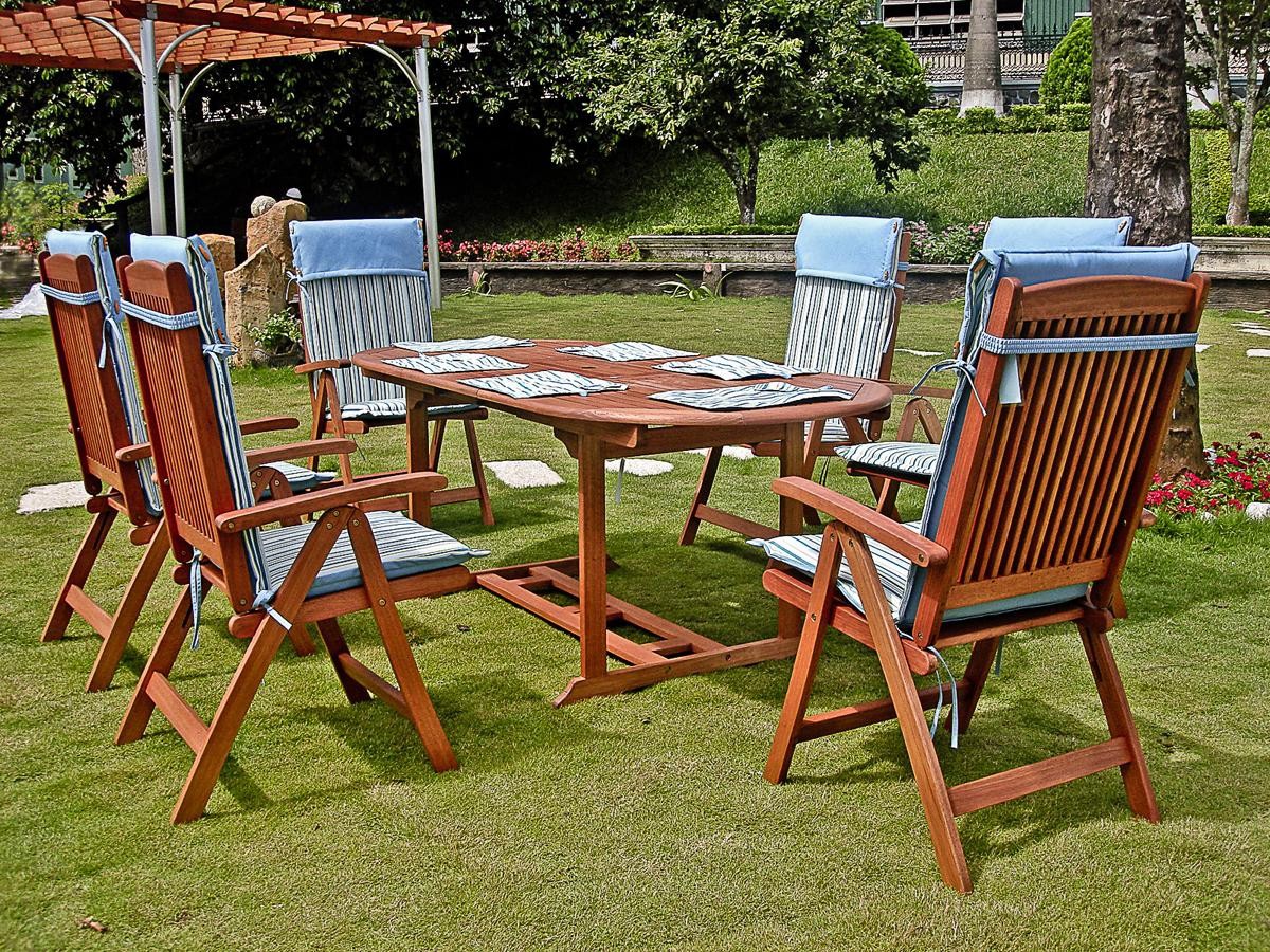 Garden Pleasure Harms Set Stockholm 7 tlg. / 6x 985014 Hochlehner / 1x 985013 Tisch