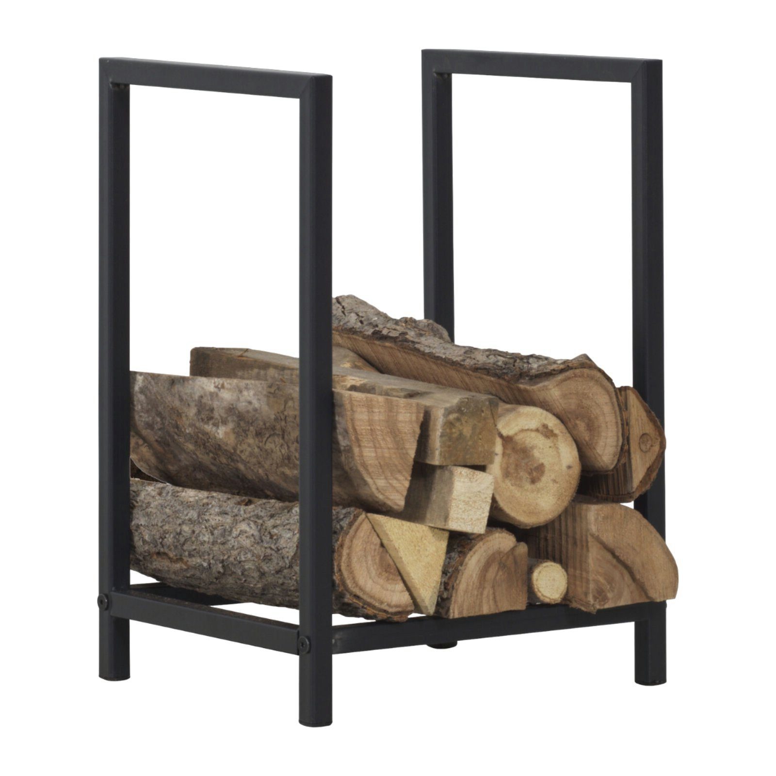 STADO Kaminholzregal Kaminholzregal, Brennholzregal, Stapelhilfe, Schwarz, BxTxH:40x30x50 cm