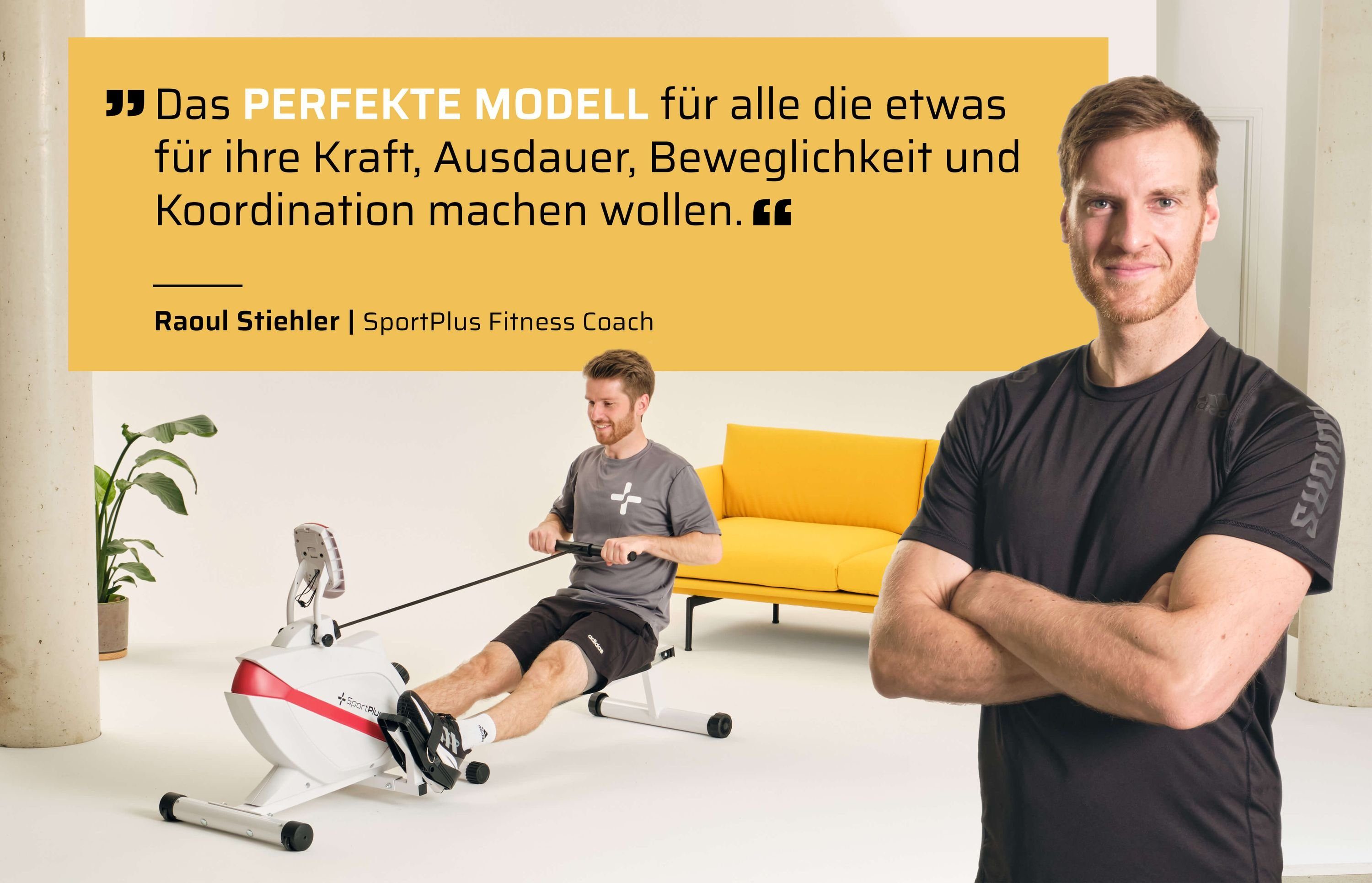 SportPlus Rudergerät SP-MR-008, Rudergerät, Rudermaschine klappbar, Magnet, SP-MR-008