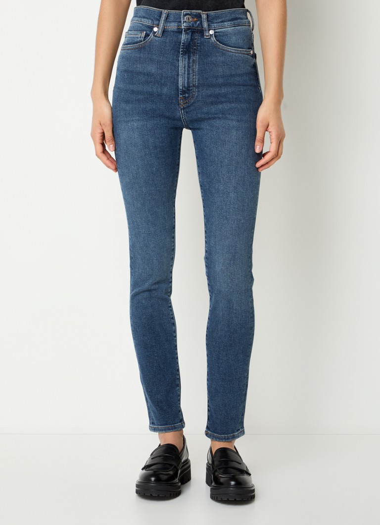 Blugi skinny HUGO BOSS Girali cu talie înaltă, spălare medie