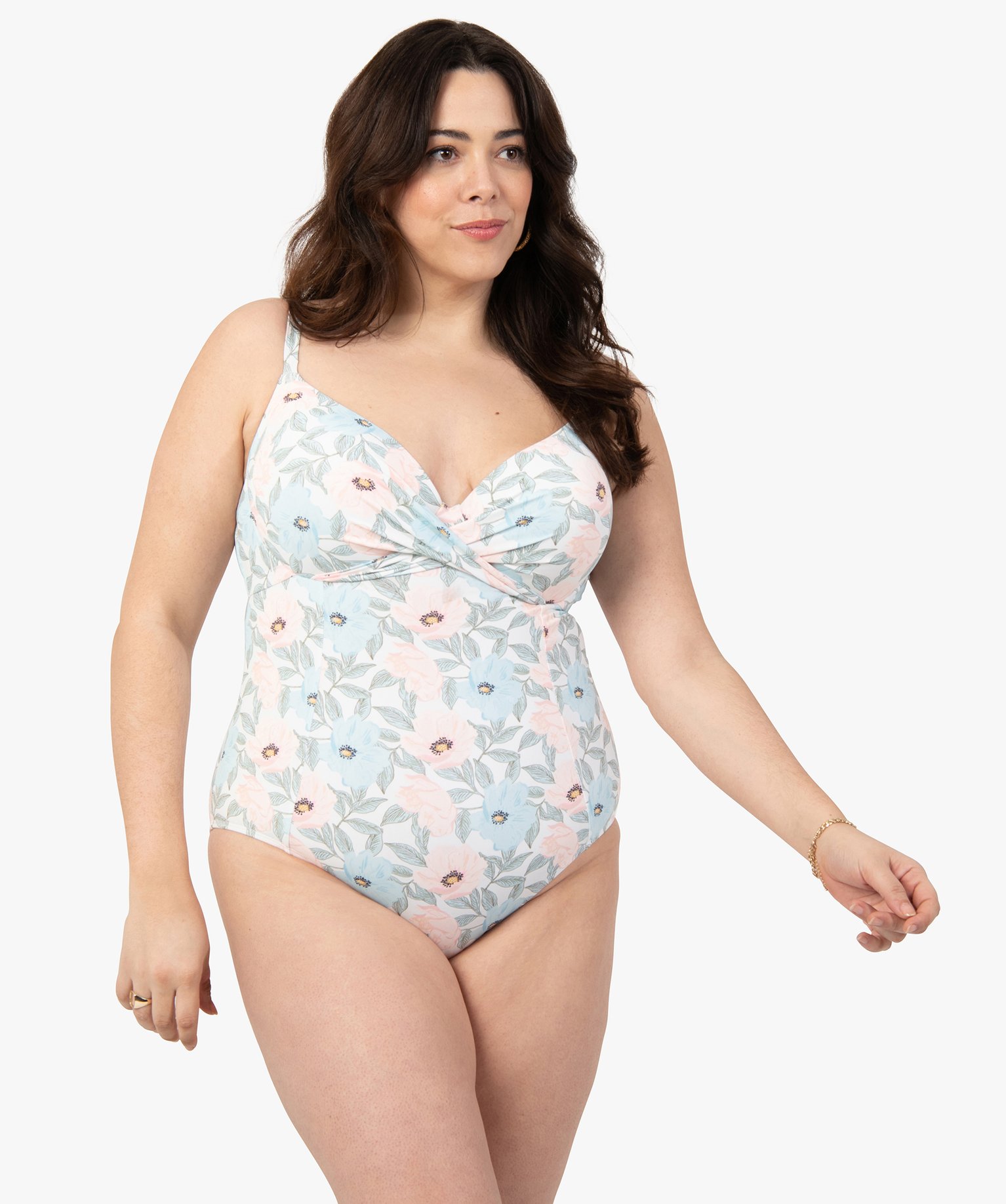 Maillot de bain femme grande taille 1 pièce à armatures imprime | GEMO