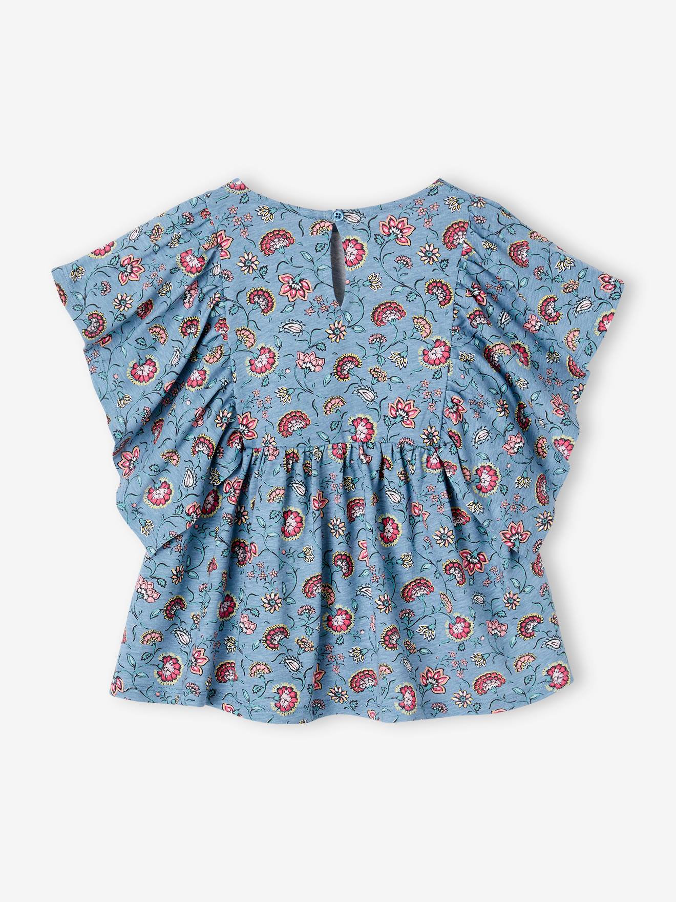Vertbaudet Mädchen Blusenshirt mit Recycling-Polyester - vanille