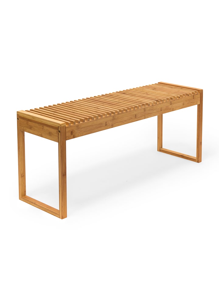 relaxdays Sitzbank in Natur - (B)120 x (H)47 x (T)33 cm günstig kaufen onesize