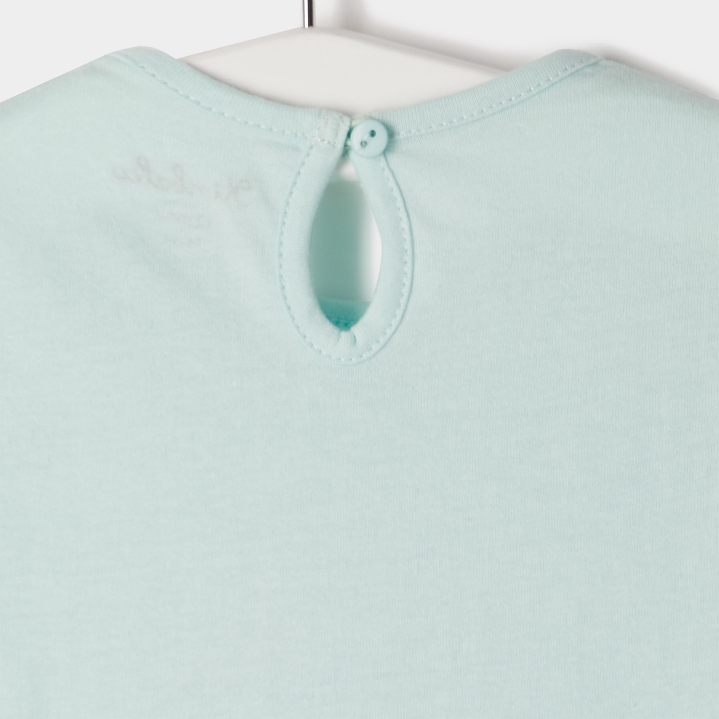 T-shirt à manches courtes Kimbaloo bleu turquoise bébé fille | La Halle