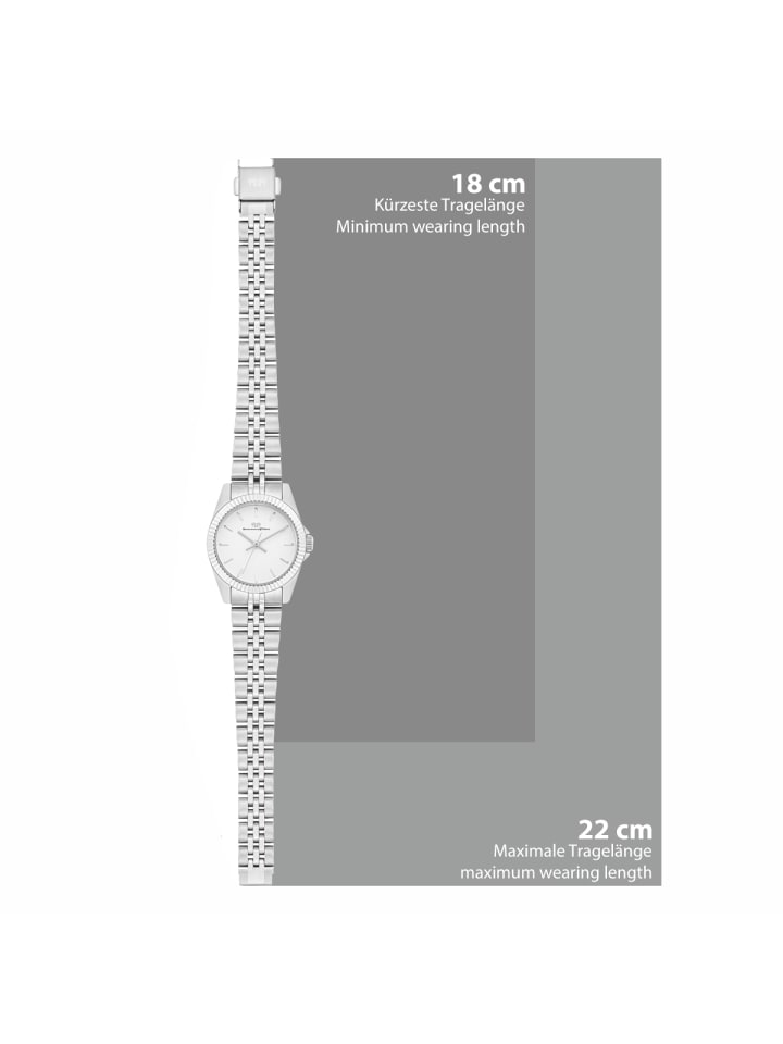 Rhodenwald & Söhne Damen Quarzuhr silber Edelstahl silber in silber günstig kaufen 22 cm