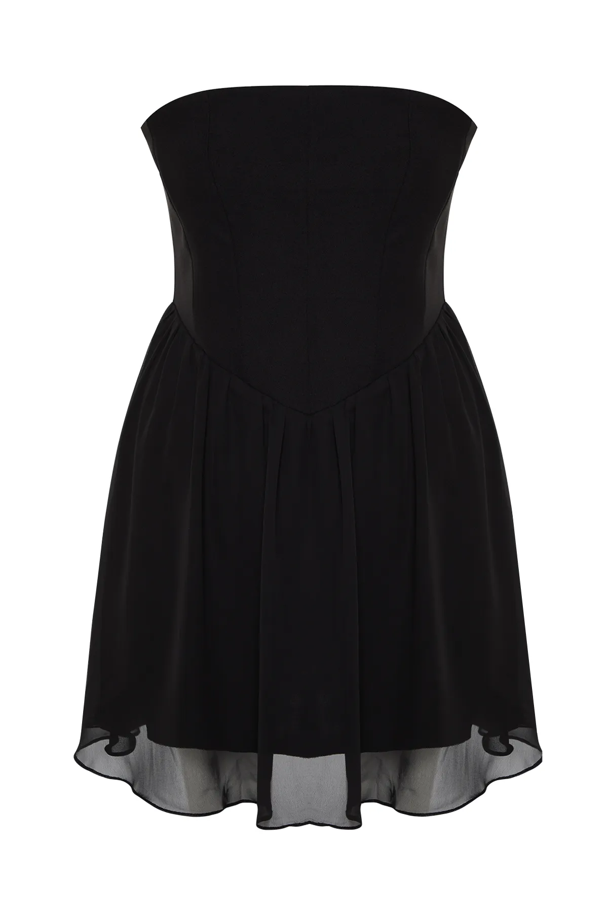 Trendyol Collection  Schwarzes Skaterkleid mit offener Taille TPRSS24EL00017