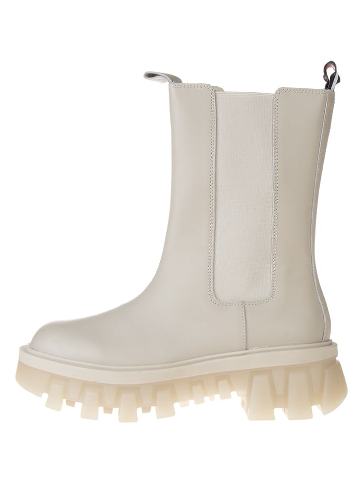 Tommy Hilfiger Shoes Leder-Chelsea-Boots in Beige günstig kaufen