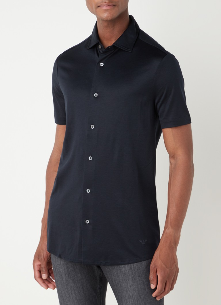 Emporio Armani Slim fit košulja od mješavine liocela