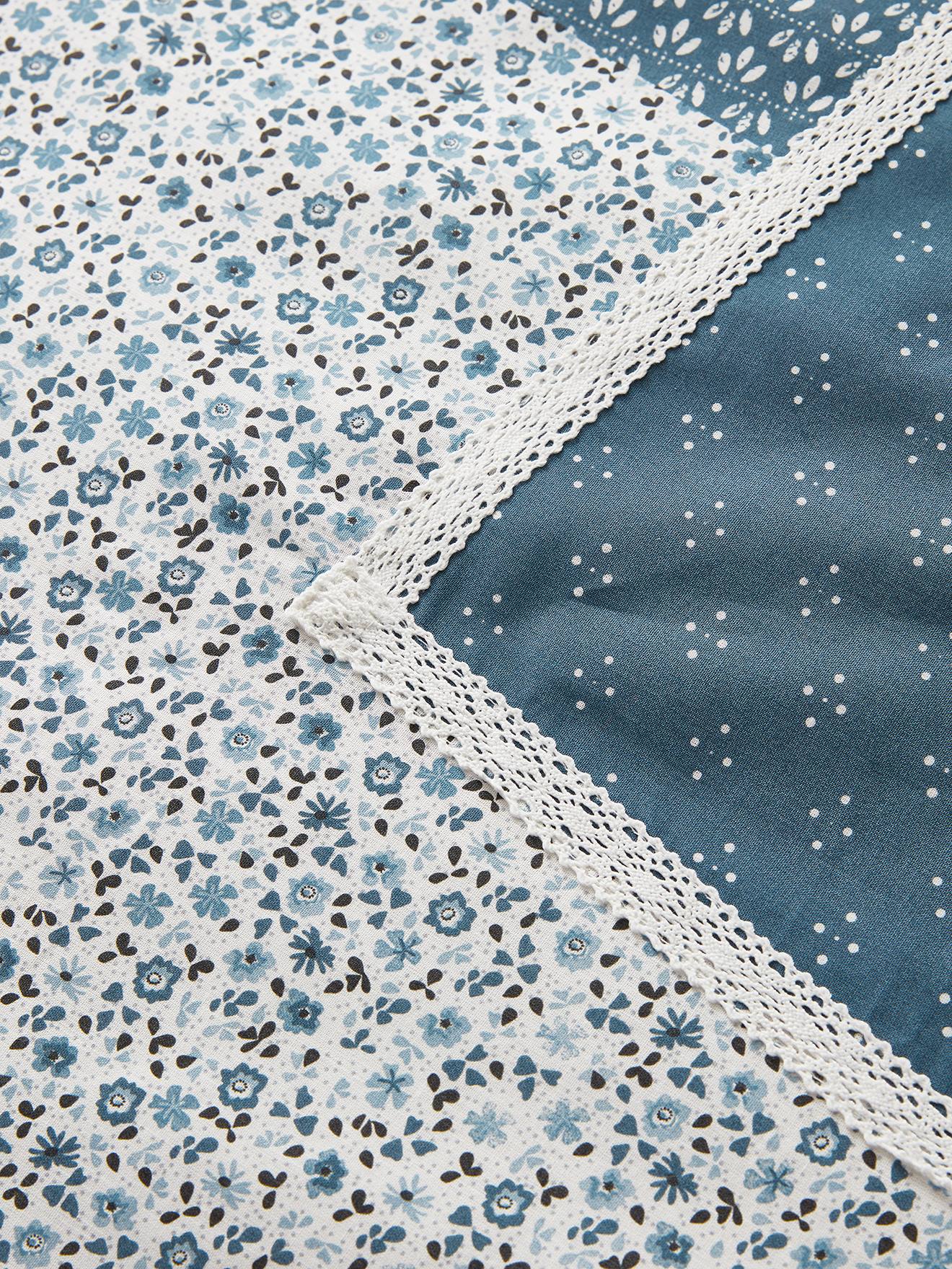 Vertbaudet Kinder Bettwäsche-Set PATCHWORK - marine/wollweiß