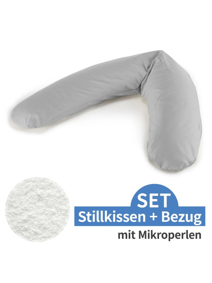 Theraline Stillkissen Das Komfort mit Mikroperlen-Füllung inkl. in grau günstig kaufen onesize