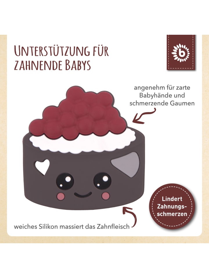 Bieco Spielwaren Beißring Silikon Torte - ab Geburt in Braun günstig kaufen onesize