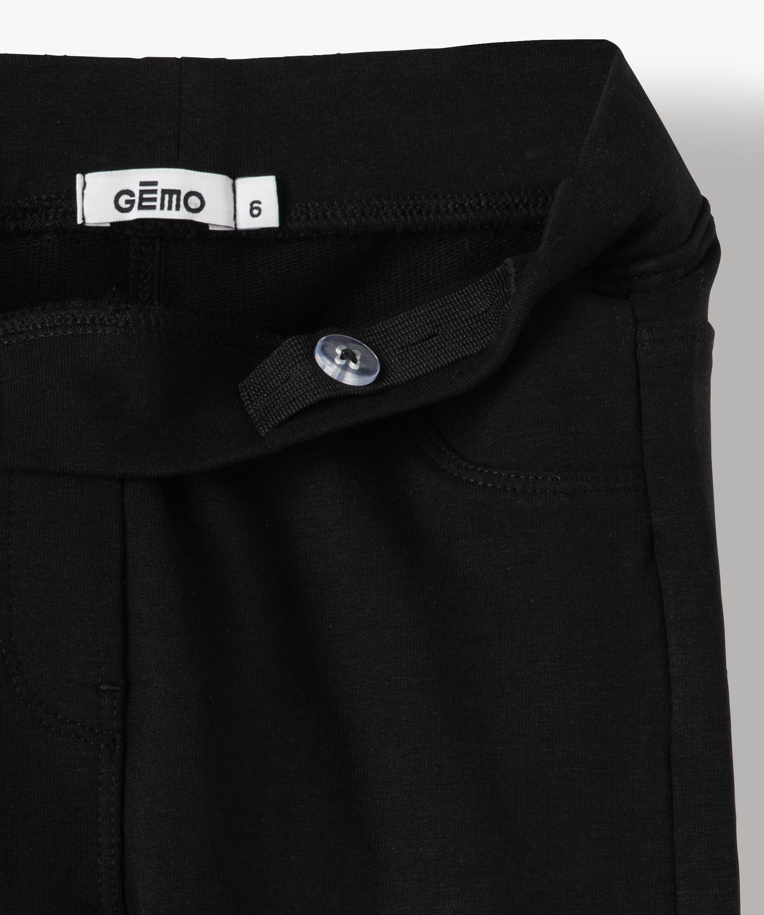 Leggings uni en coton extensible fille noir | GEMO