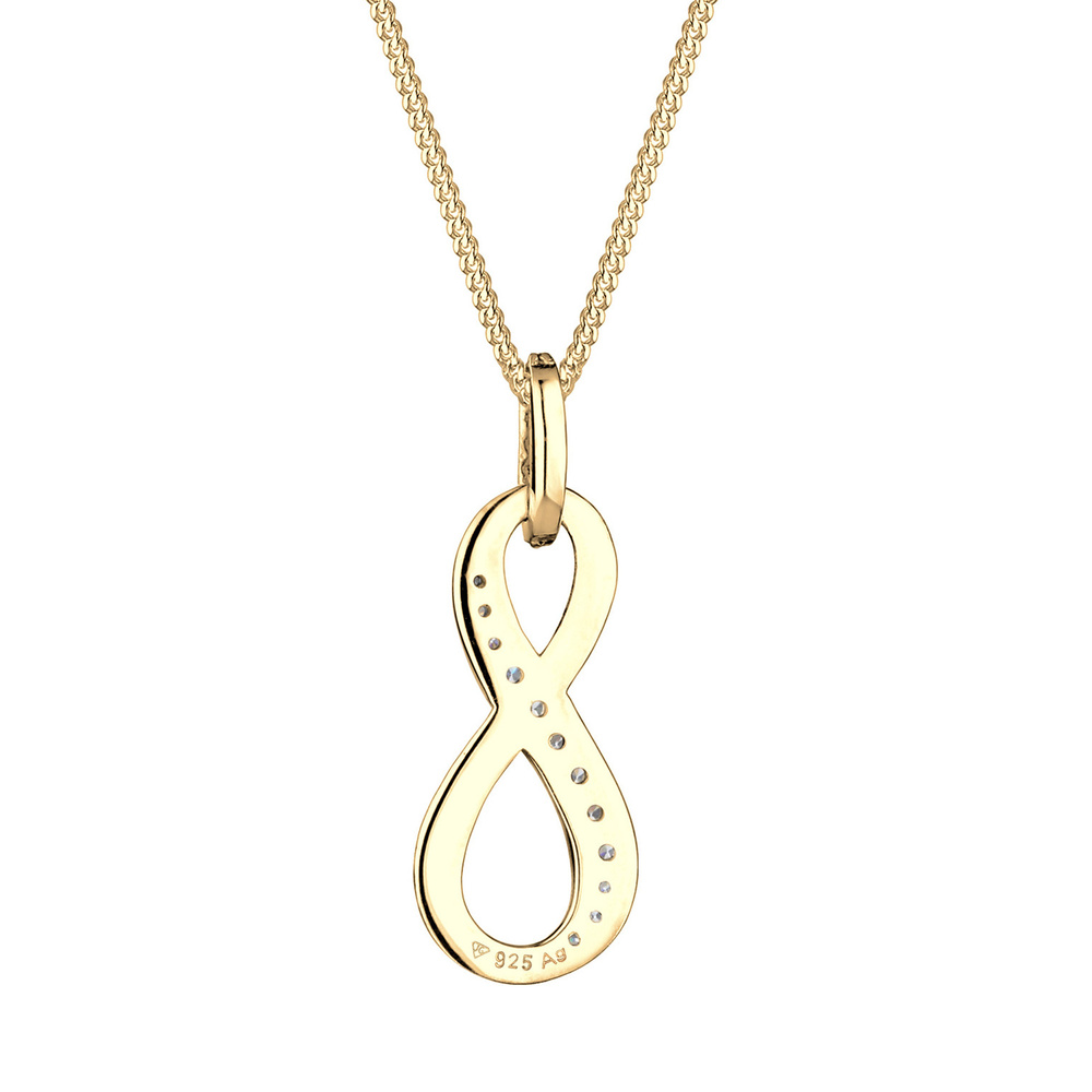 Elli Elli Collier Femmes Pendentif Infinité Infini avec Cristaux de Zirconium en Argen collier