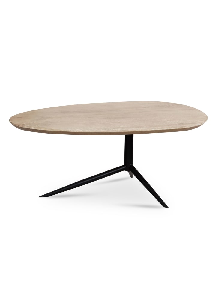 KADIMA DESIGN Couchtisch 86,5x49x36 cm Massivholz Weiß getüncht Sofatisch günstig kaufen onesize