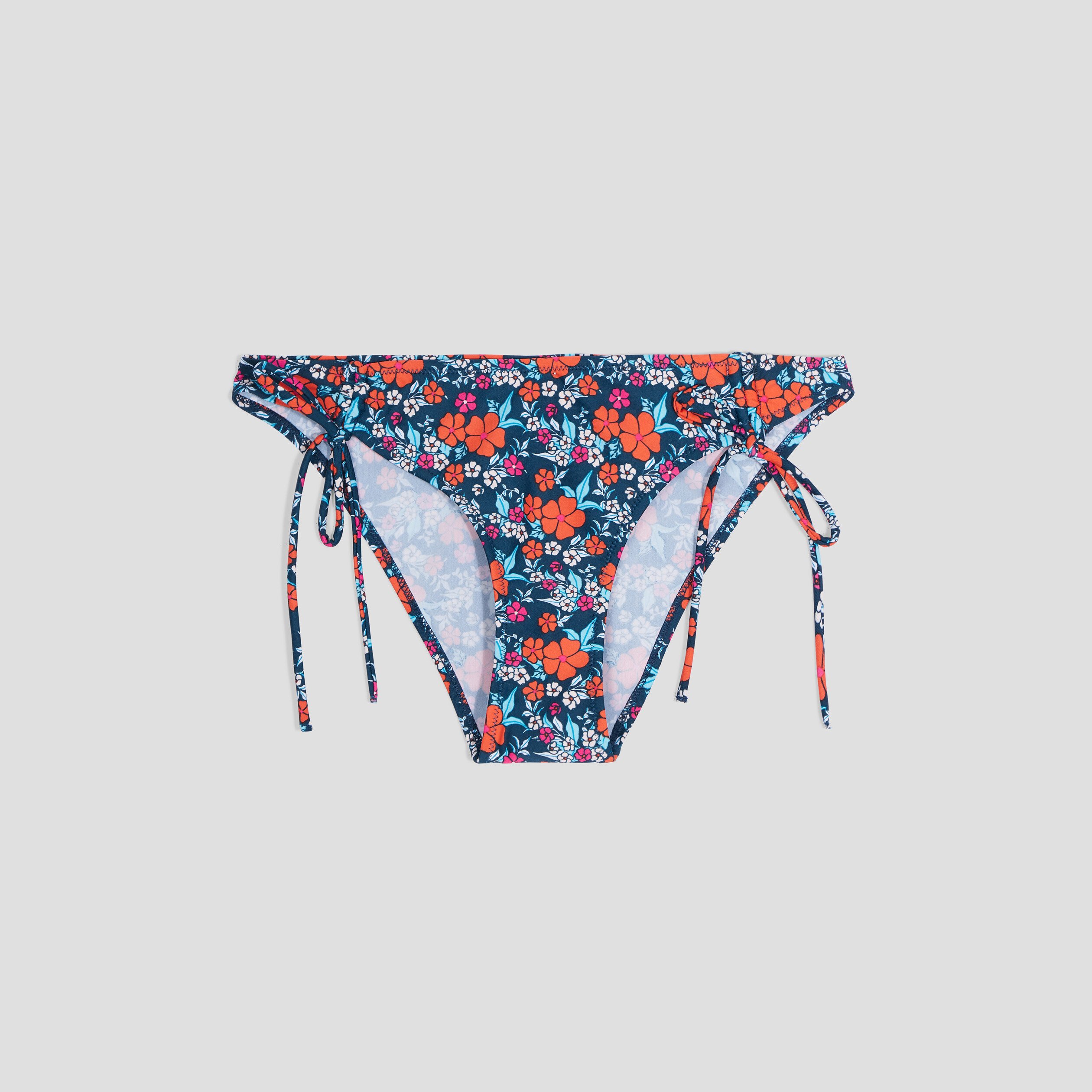 Bas de maillot de bain culotte à noeuds bleu pétrole femme | La Halle