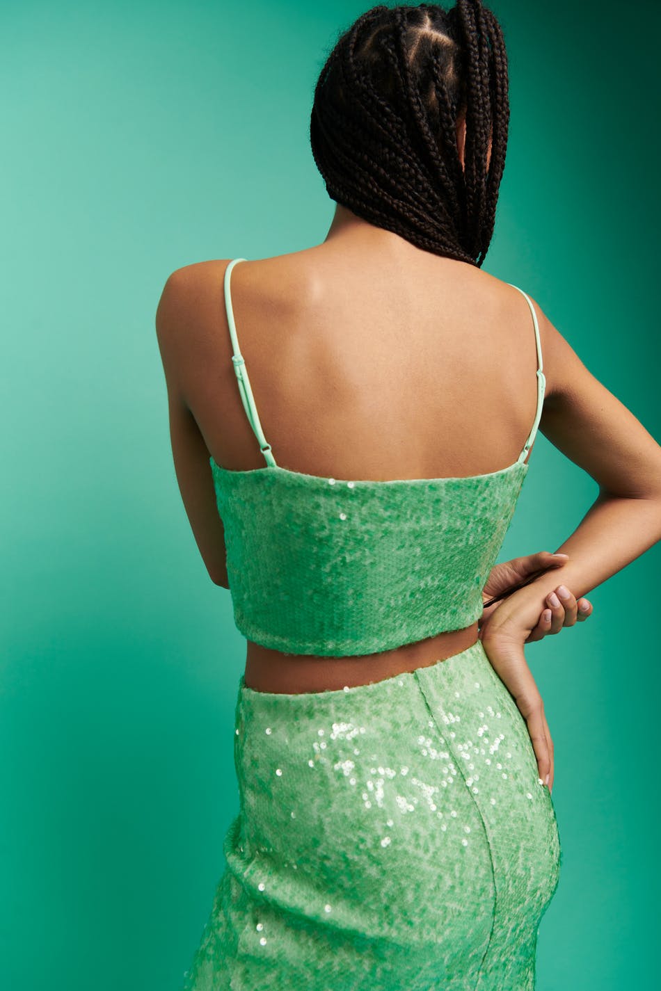 Sequin crop top