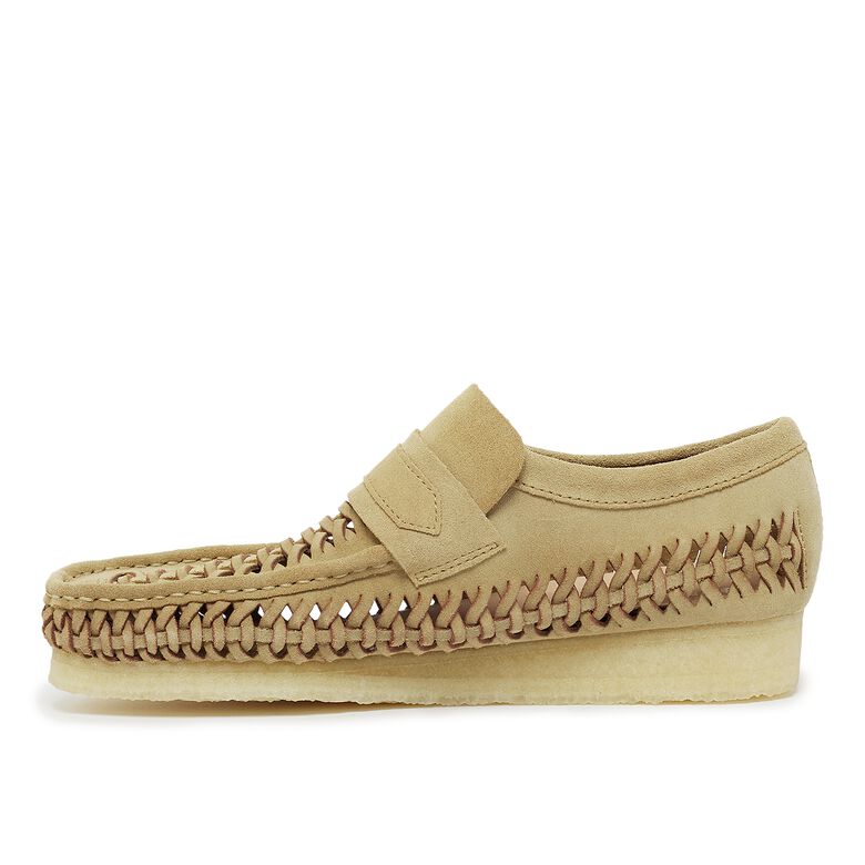Clarks Wallabee Loafer Weave maple suede