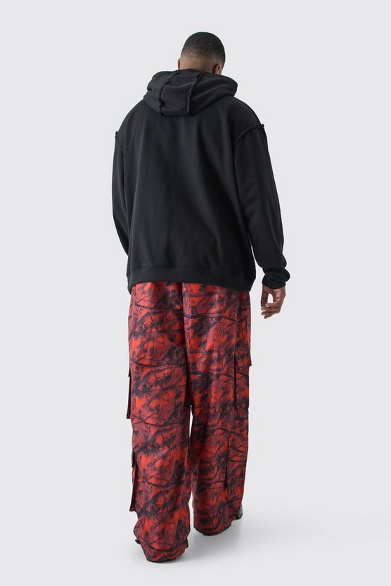 Plus Camouflage Cargo-Hose mit elastischem Bund