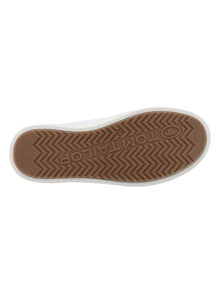 Tom Tailor Sneakers in Weiß/ Gold günstig kaufen