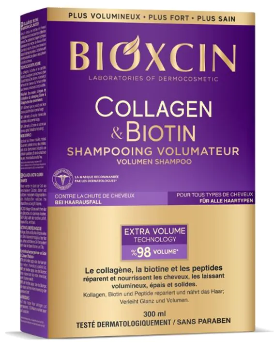 Bioxcin šampon s kolagenom i biotinom koji dodaje volumen kosi