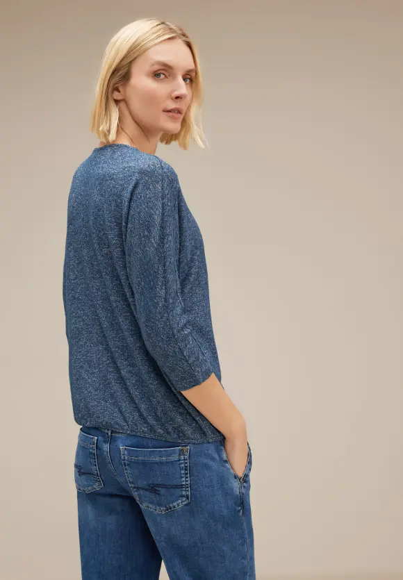 Street One Shirt in Melangeoptik