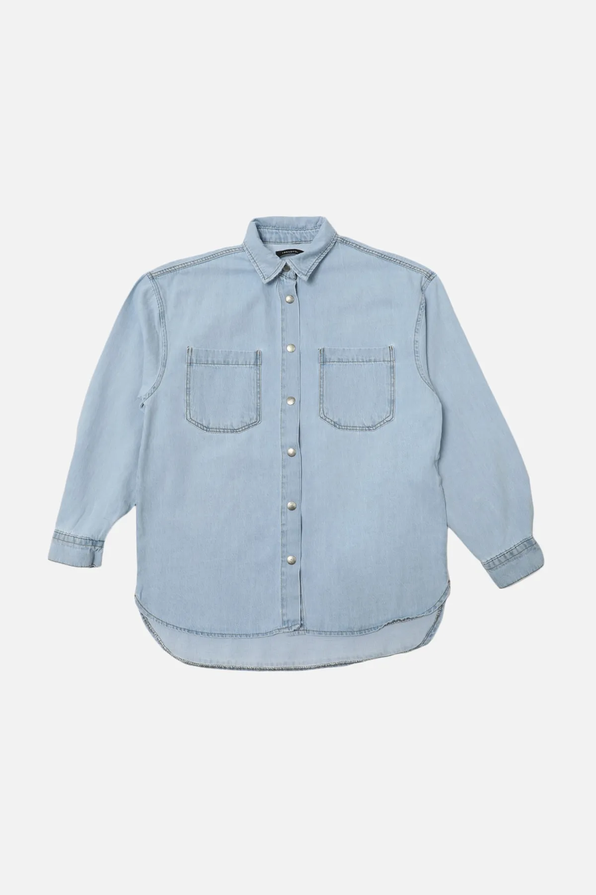 Trendyol Collection  Blaues Baic-Jeanshemd TWOSS22GO0185