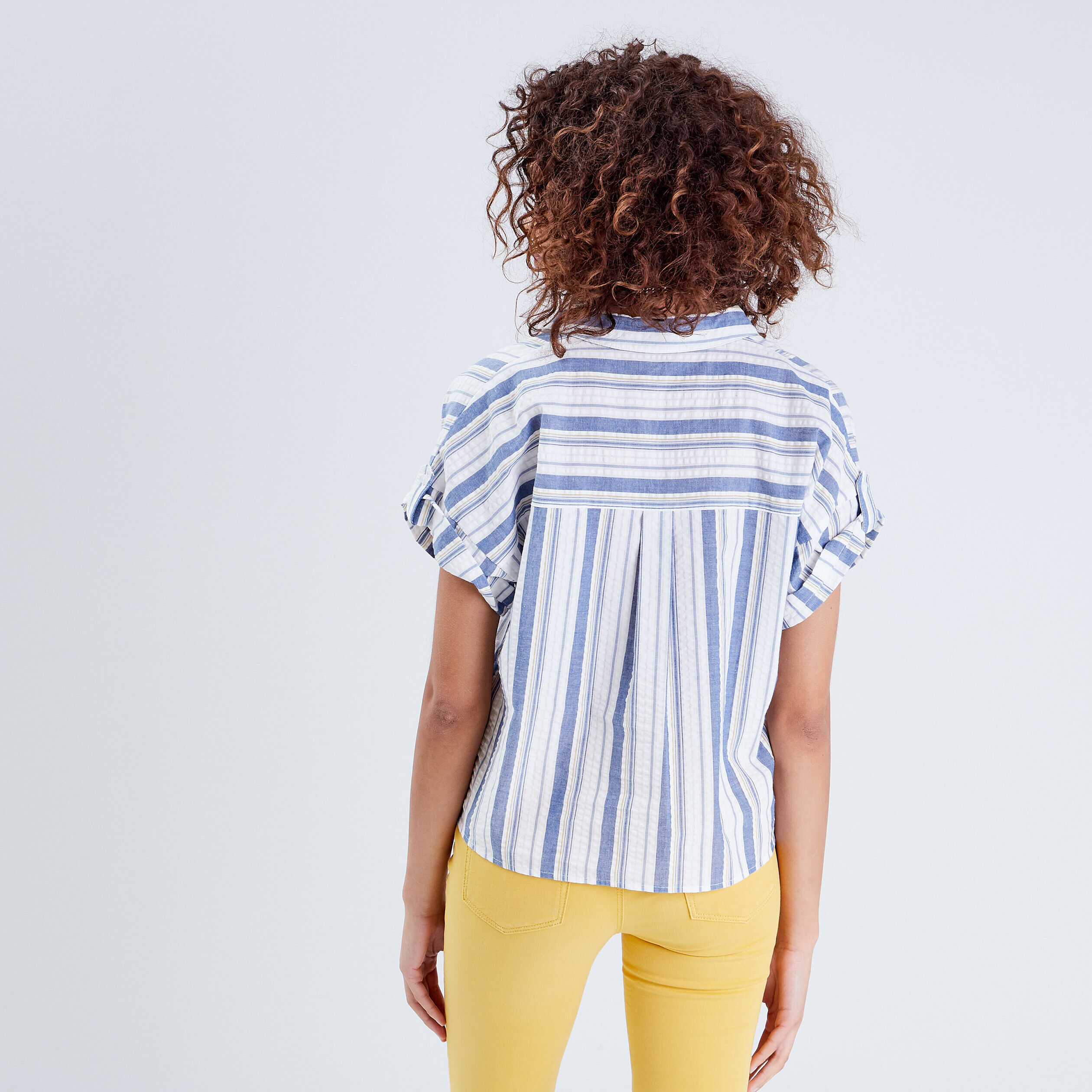 Blouse manches courtes blanc femme | Cache Cache