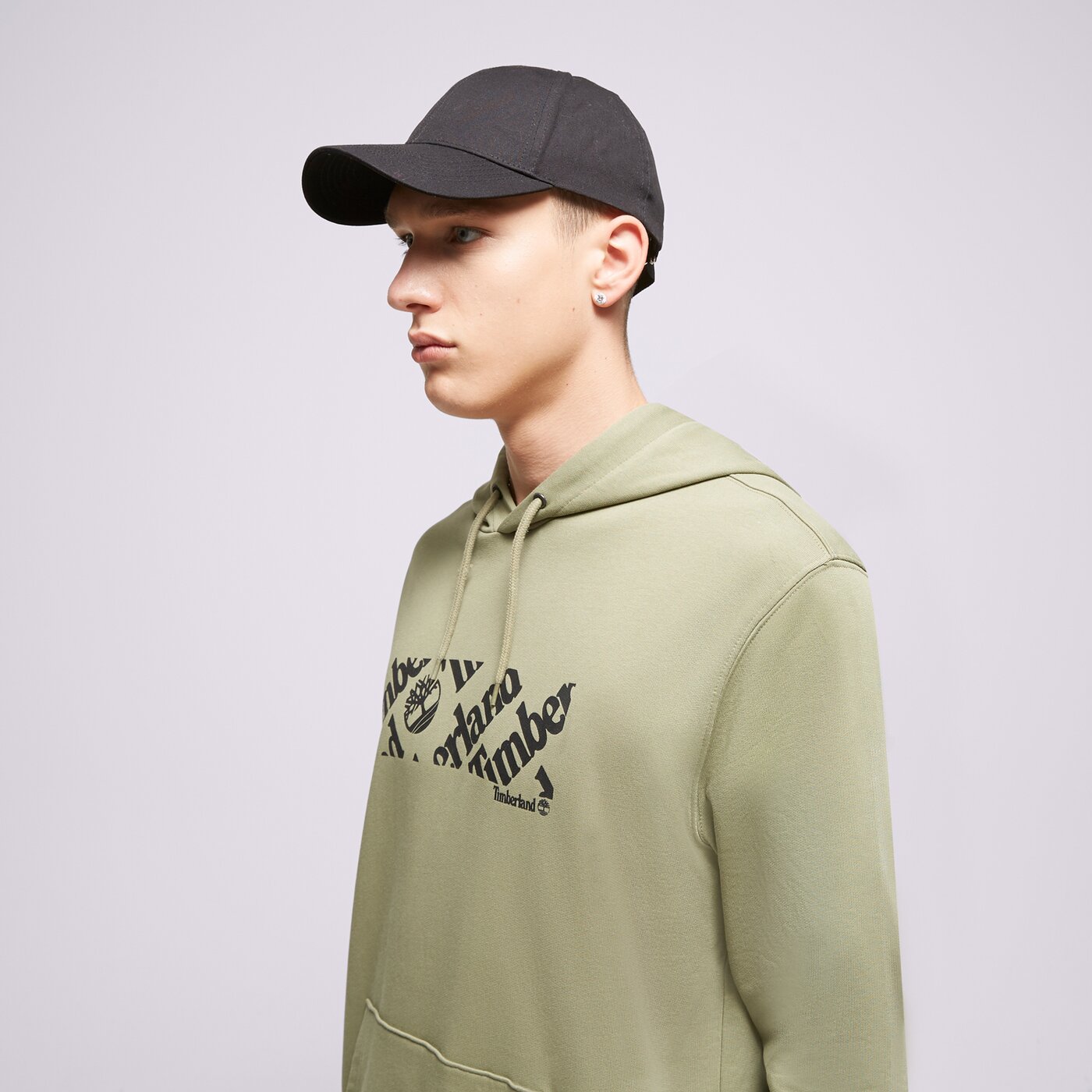 TIMBERLAND HOODIE LINEAR LOGO Khaki