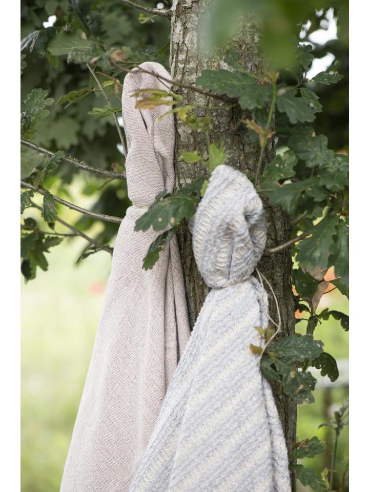 IB Laursen Plaid Hellblau Creme Streifen Muster 130x160 günstig kaufen onesize