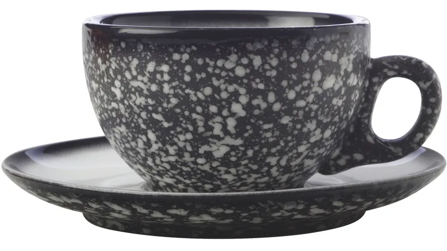MAXWELL & WILLIAMS CAVIAR GRANITE Tasse mit Untertasse