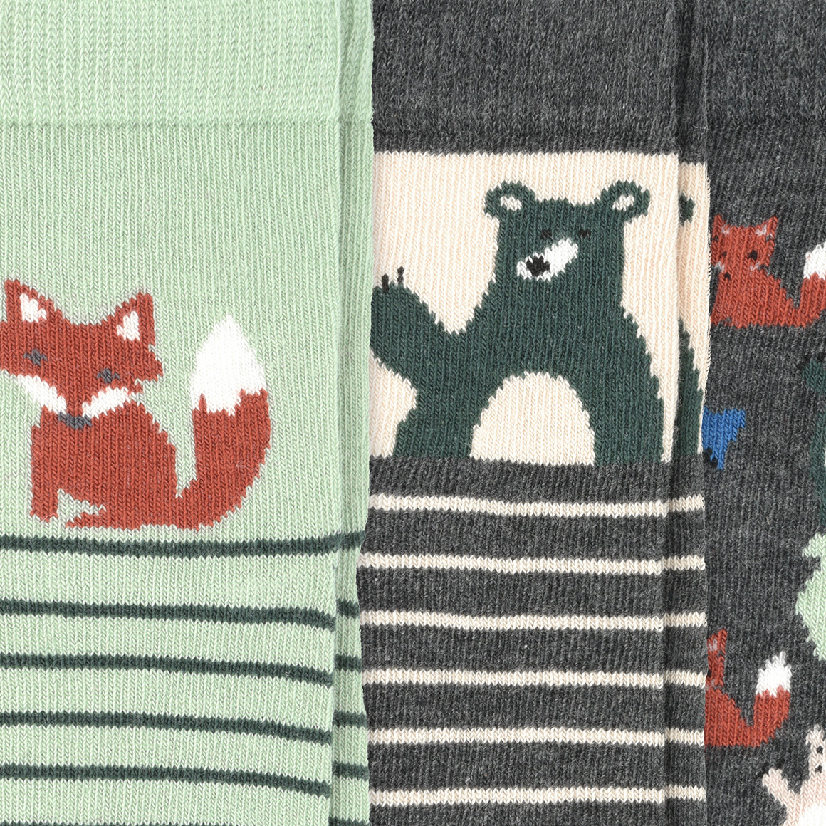 3 Paar Baby Socken mit Tier-Motiven