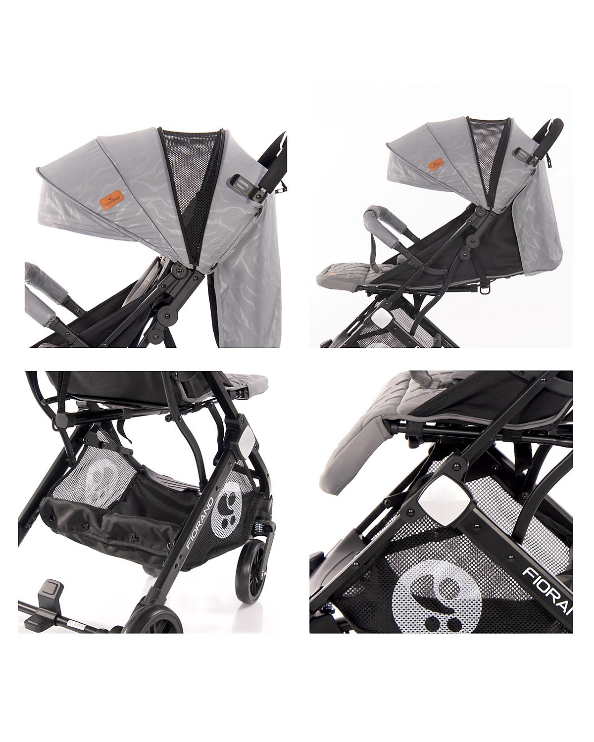 Kinderwagen Fiorano faltbar, Ablagekorb, Frontbügel abnehmbar, Bremse Buggys