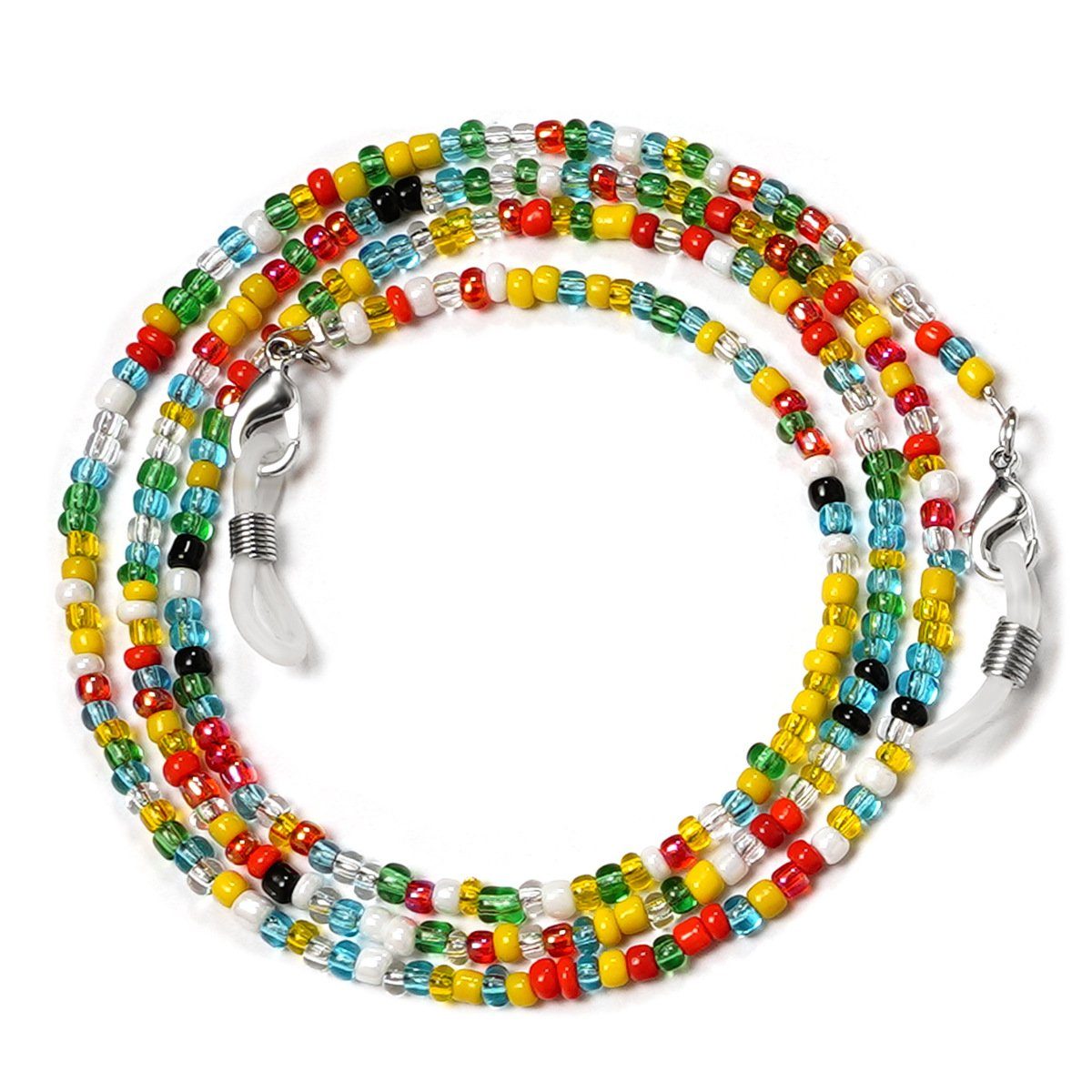 DRSEON Brillenkette 4 Stück Brillenkette, Bunte Perlen Maskenband