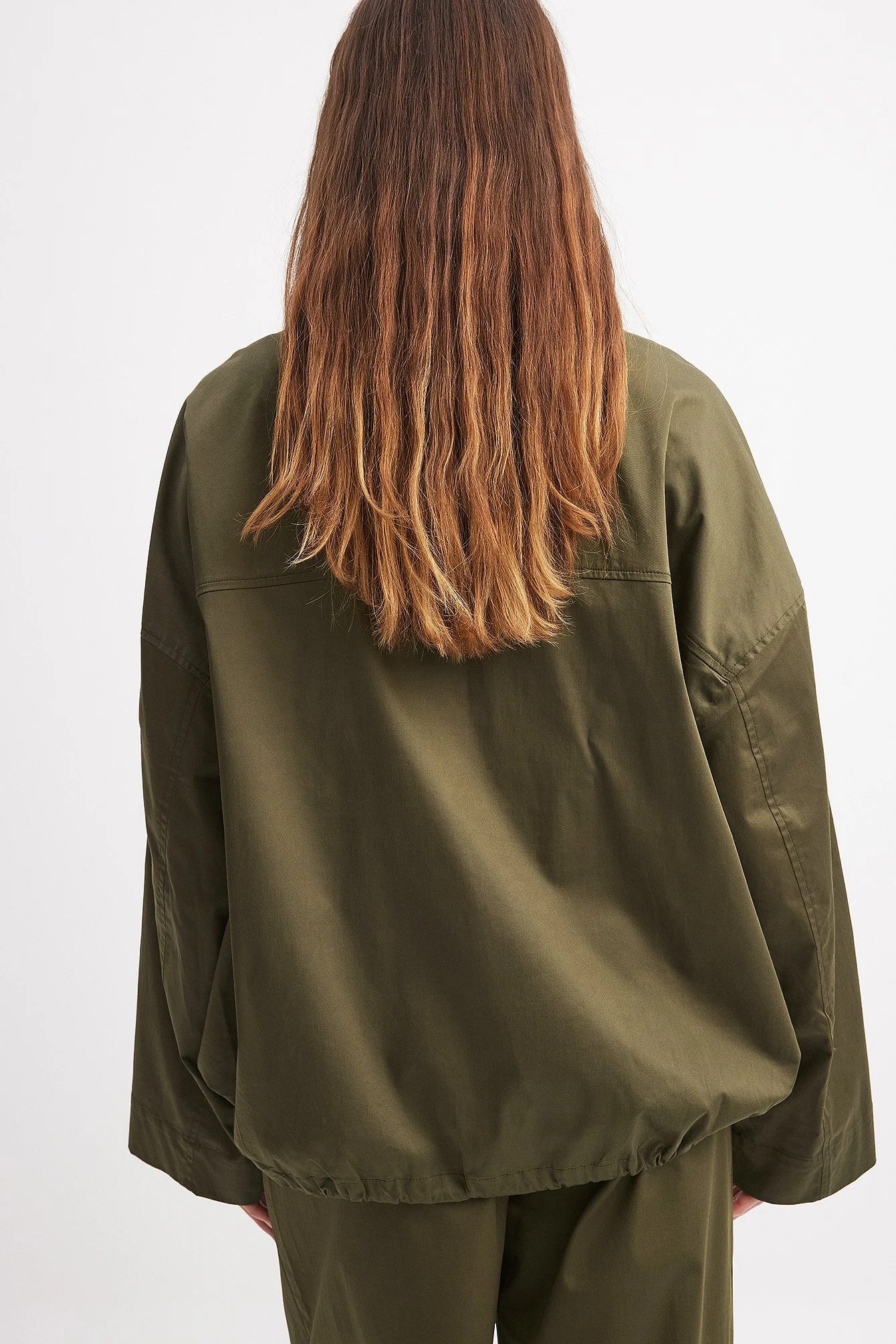 Oversized-Jacke mit Kordelzugdetail