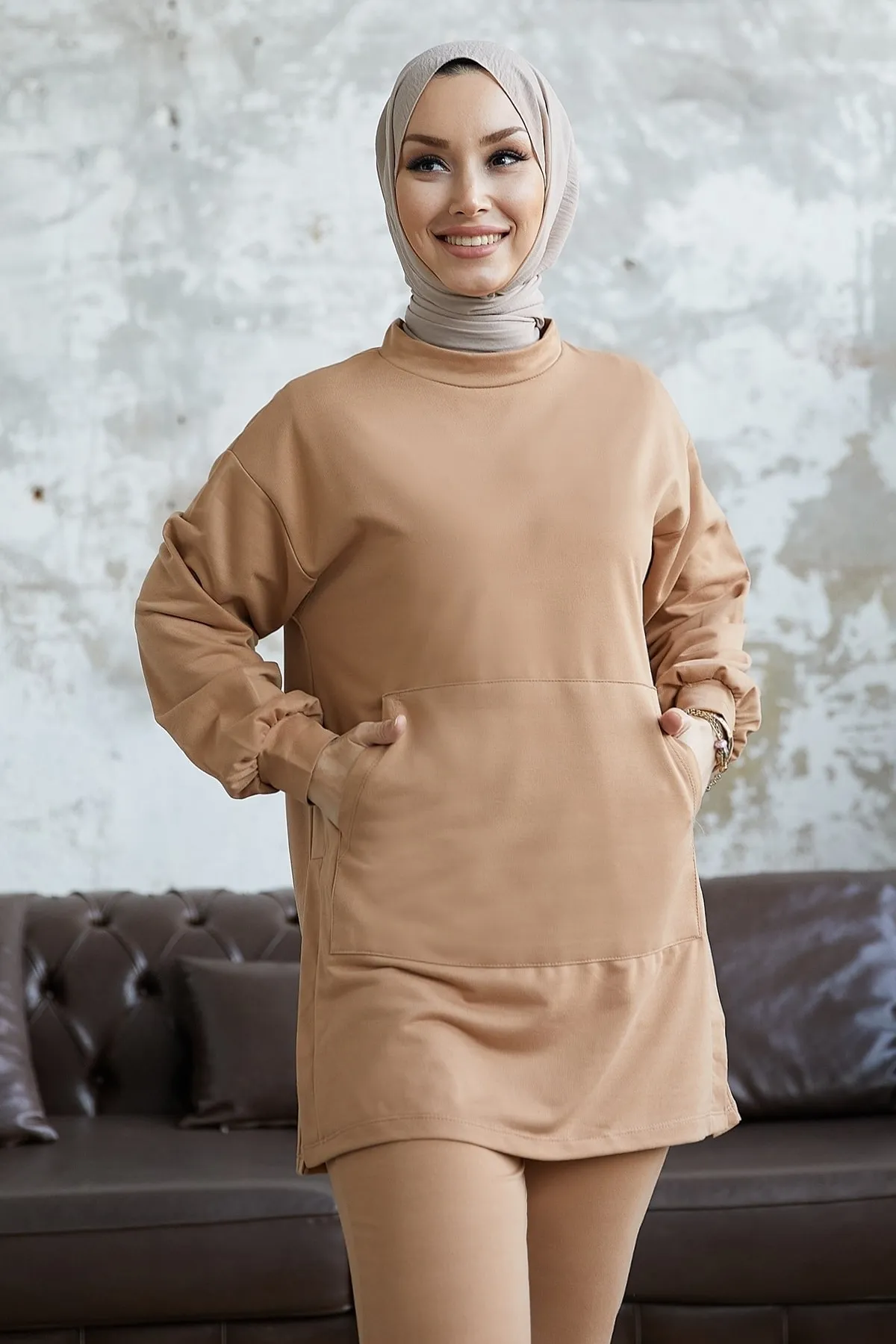 InStyle  Miora Spanischer Knöchel-Doppelanzug – Kamel