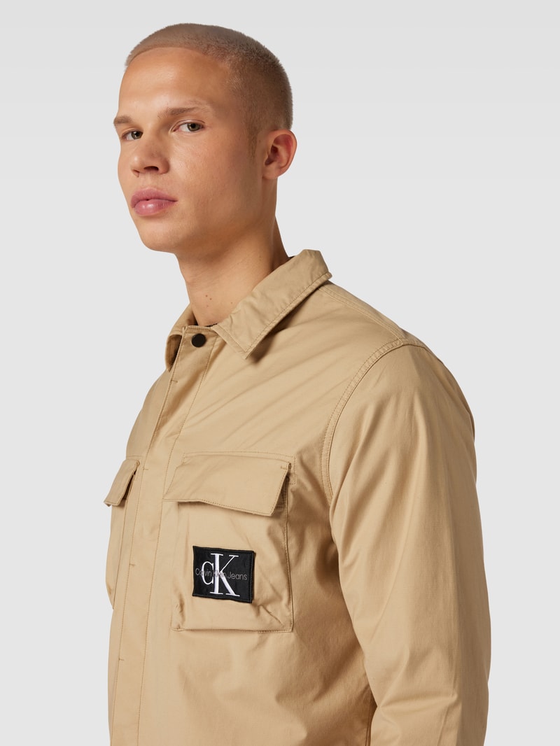 Freizeithemd mit Cargotaschen Modell 'UTILITY' in beige